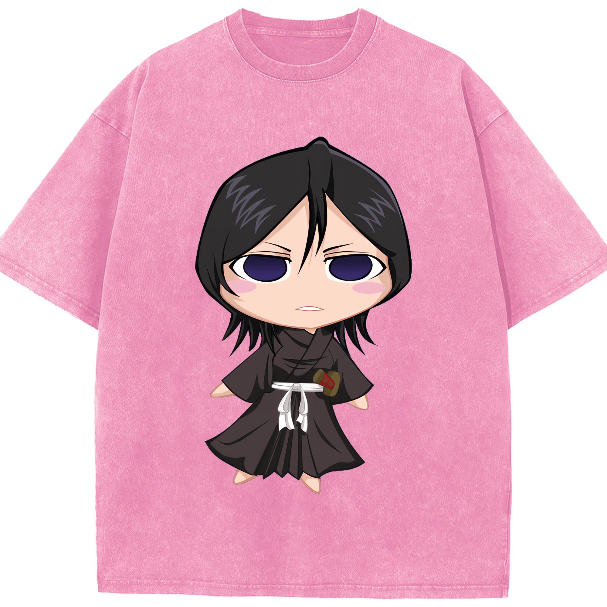 （画像用） ブリーチ 朽木ルキア BLEACH Kuchiki Rukia 綿100% ヴィンテージ風 半袖Tシャツ（フロントプリント）